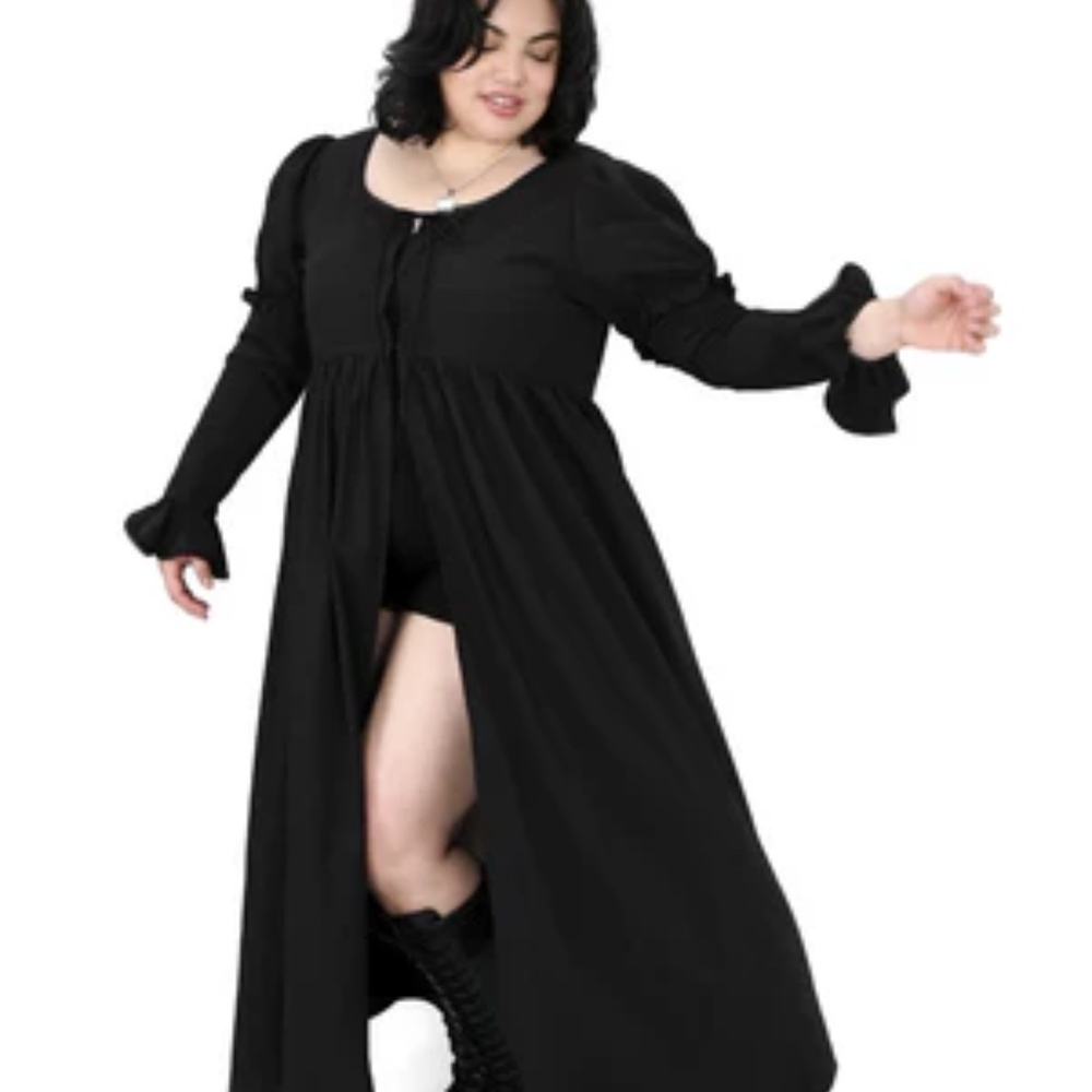 Foxblood Ellen Puff Sleeve Duster XS